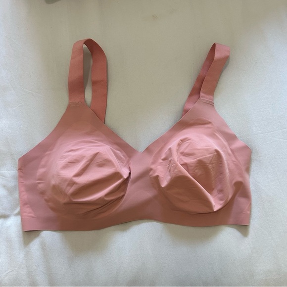 Knix Revolution Padded V-Neck Bra Pink/Blush Size 6/ DDD/F - Picture 2 of 6